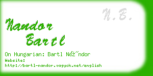 nandor bartl business card